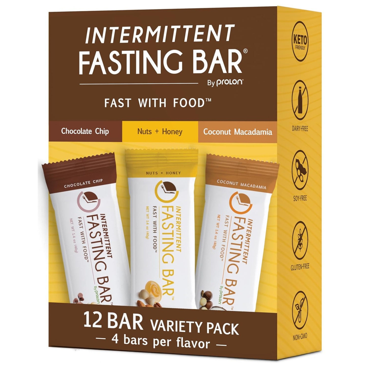 Plant-Based Fasting Bars: Keto-Friendly, High Fiber, Fast-Safe (12 Count)