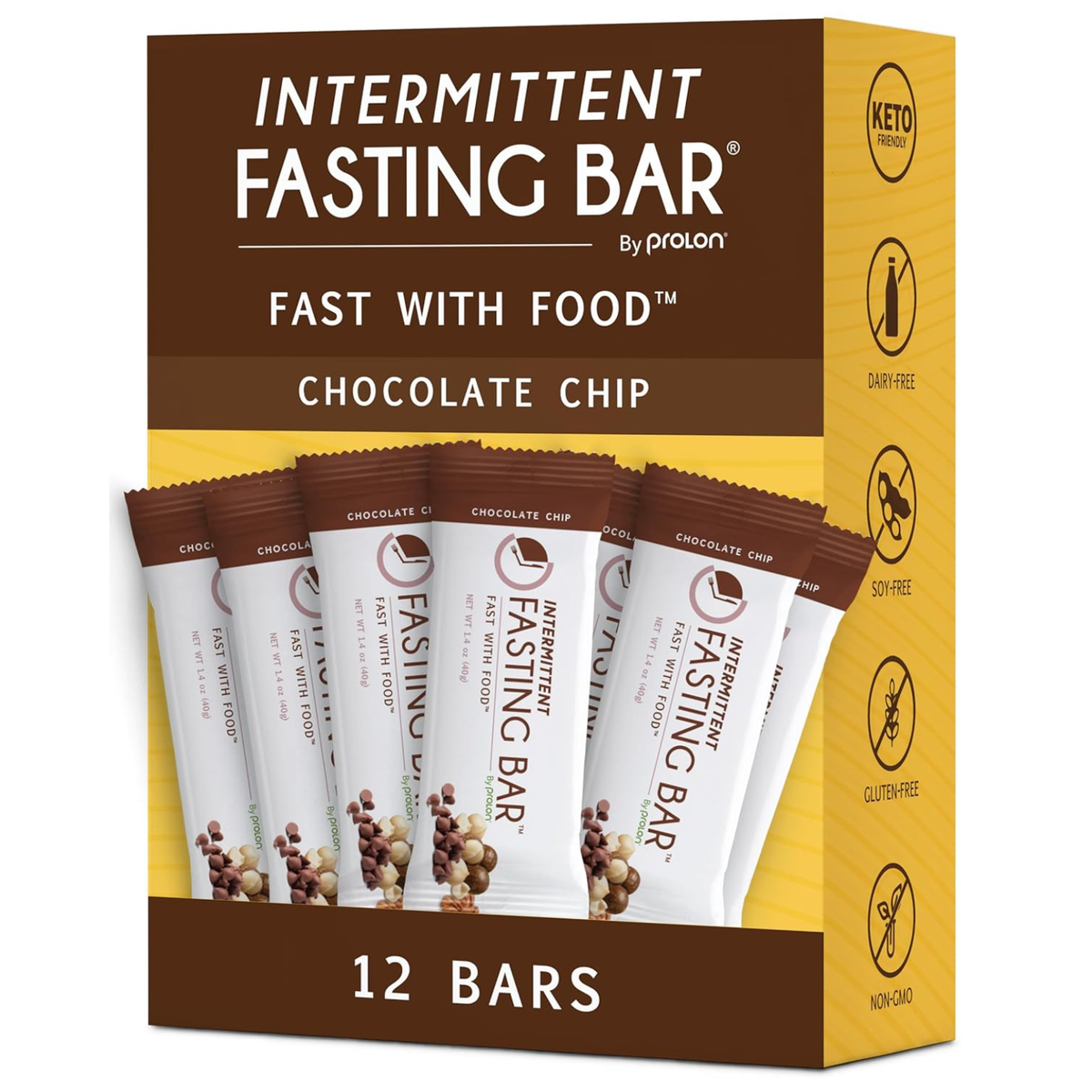 Plant-Based Fasting Bars: Keto-Friendly, High Fiber, Fast-Safe (12 Count)