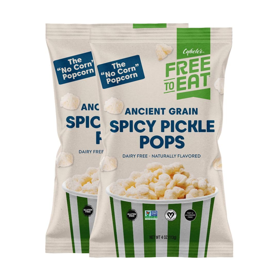 Ancient Grain Pops: Vegan, Gluten-Free, All-Natural Snack (Count 4)