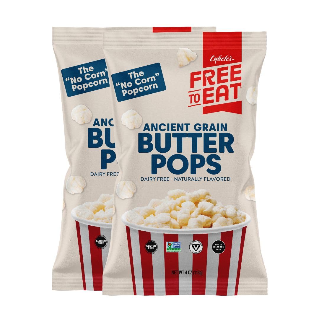 Ancient Grain Pops: Vegan, Gluten-Free, All-Natural Snack (Count 4)