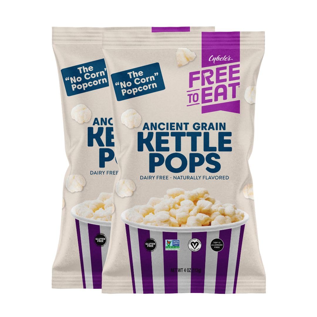 Ancient Grain Pops: Vegan, Gluten-Free, All-Natural Snack (Count 4)