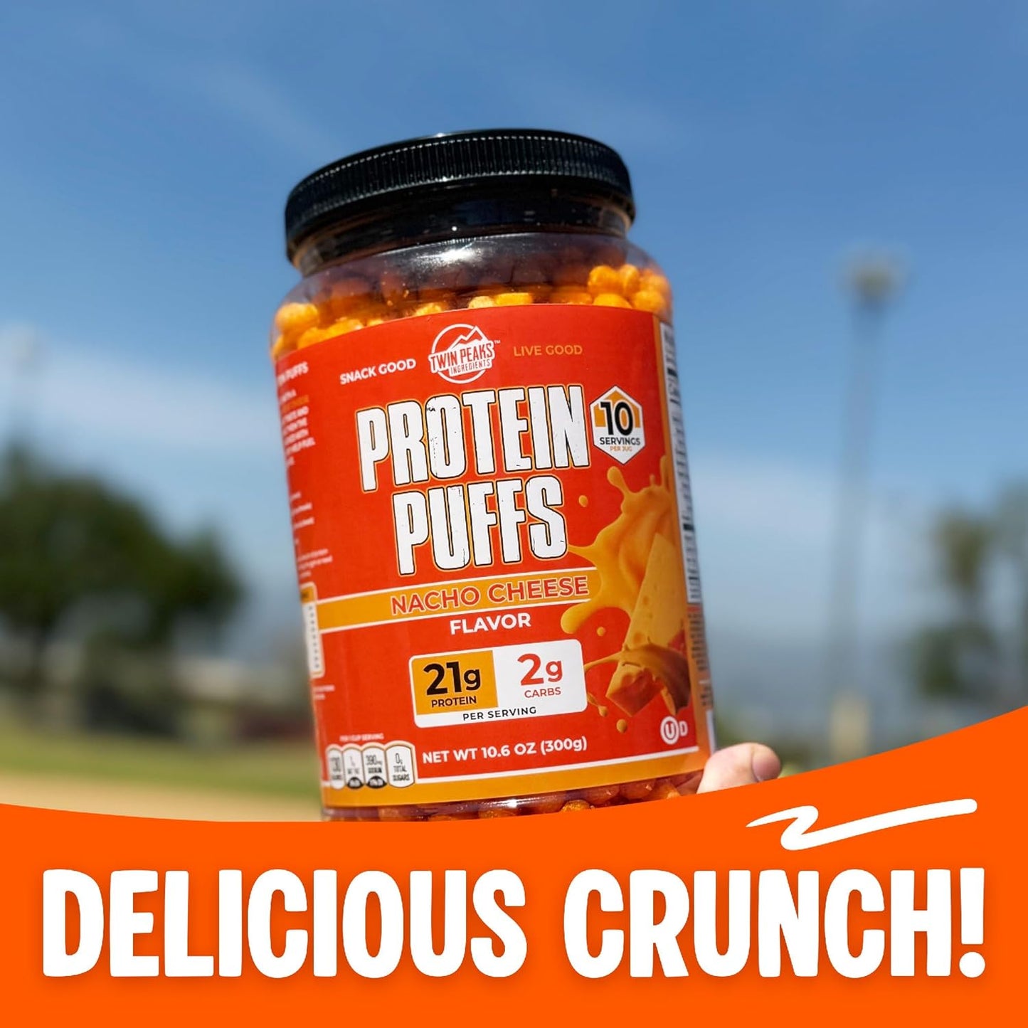 Keto Protein Puffs - Nacho Cheese Delight