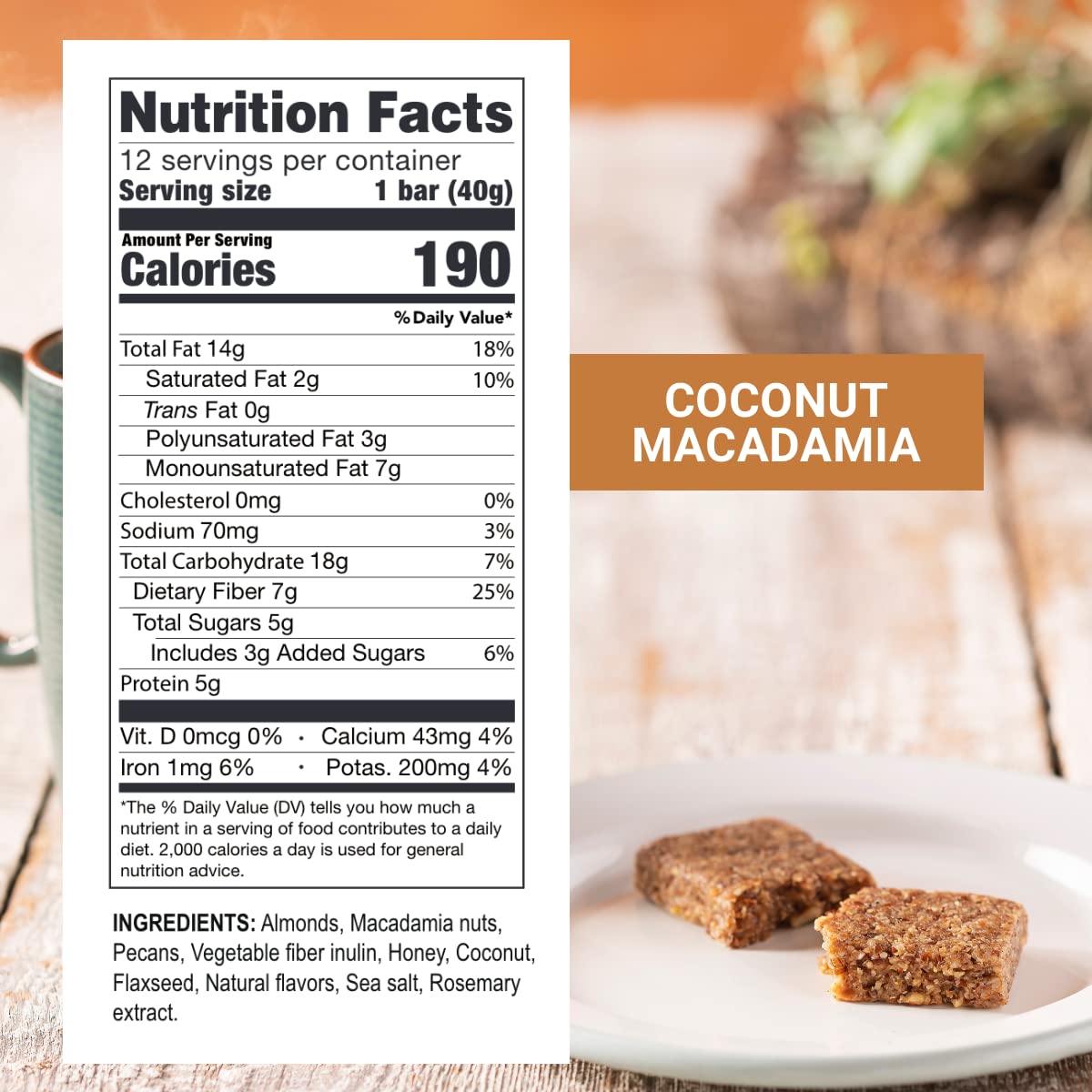 Plant-Based Fasting Bars: Keto-Friendly, High Fiber, Fast-Safe (12 Count)
