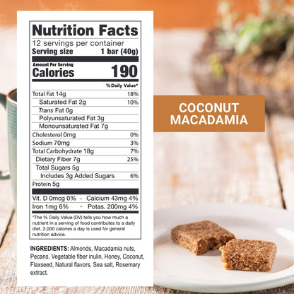 Plant-Based Fasting Bars: Keto-Friendly, High Fiber, Fast-Safe (12 Count)