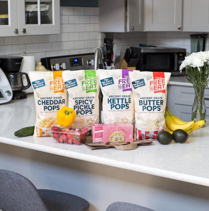 Ancient Grain Pops: Vegan, Gluten-Free, All-Natural Snack (Count 4)