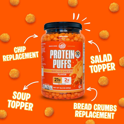 Keto Protein Puffs - Nacho Cheese Delight