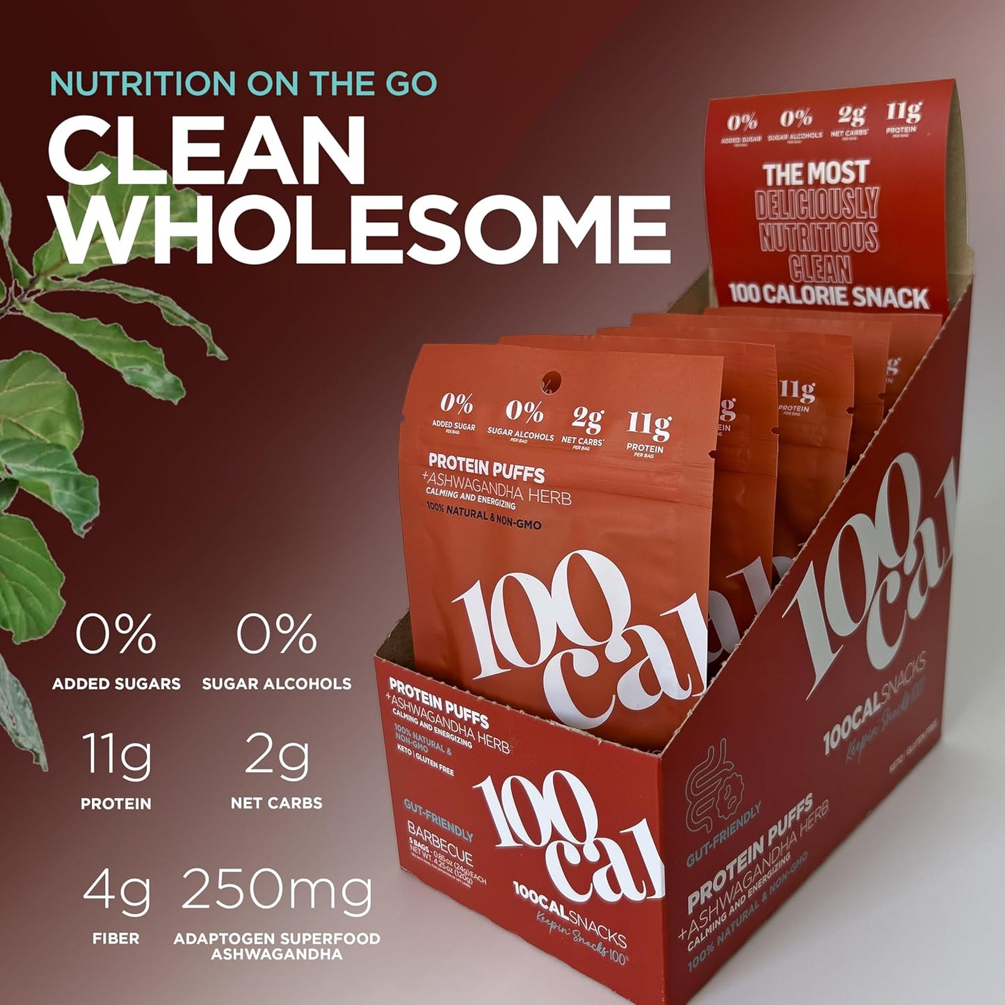 BBQ Protein Puffs: 11g Protein, Low Calorie, Gluten-Free, 100 Calories (5 Count)