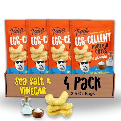 Egg-White Protein Puffs: 12g Protein, Baked & Guilt-Free (4 Count)