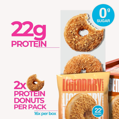 Protein Donuts: 22g Protein, Low Carb, Gluten-Conscious Snack (8 Count)