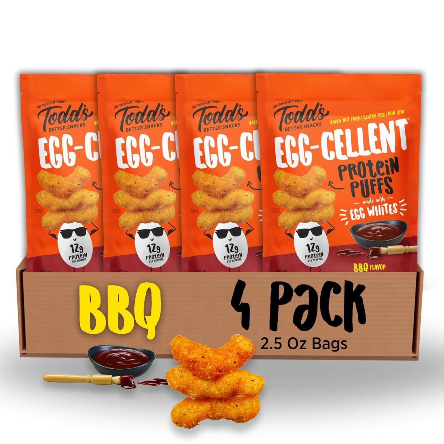 Egg-White Protein Puffs: 12g Protein, Baked & Guilt-Free (4 Count)