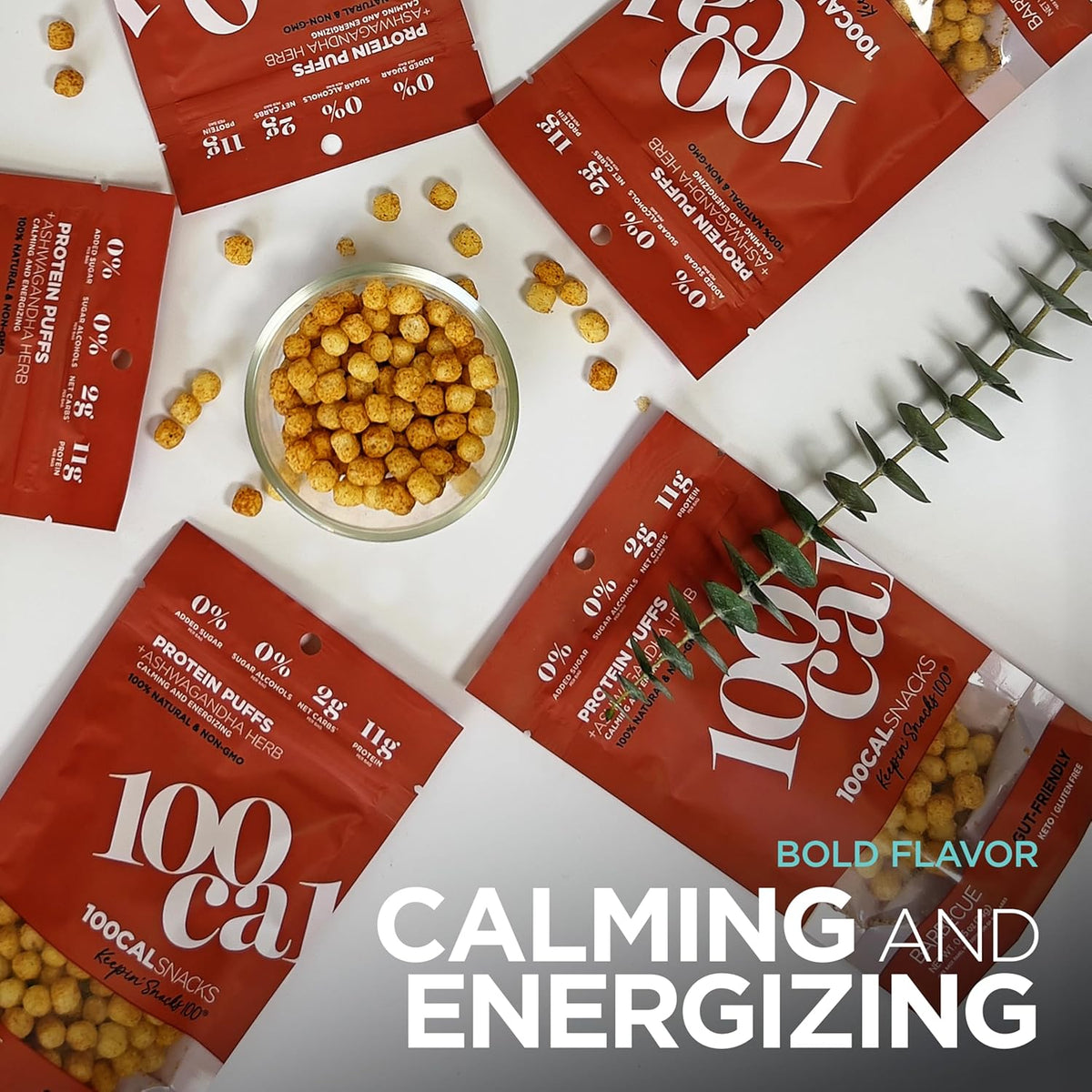 BBQ Protein Puffs: 11g Protein, Low Calorie, Gluten-Free, 100 Calories (5 Count)