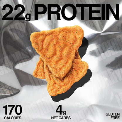 Pizza Protein Chips: 22g Protein, Low Carb, Gluten-Free Snack (10 Count)