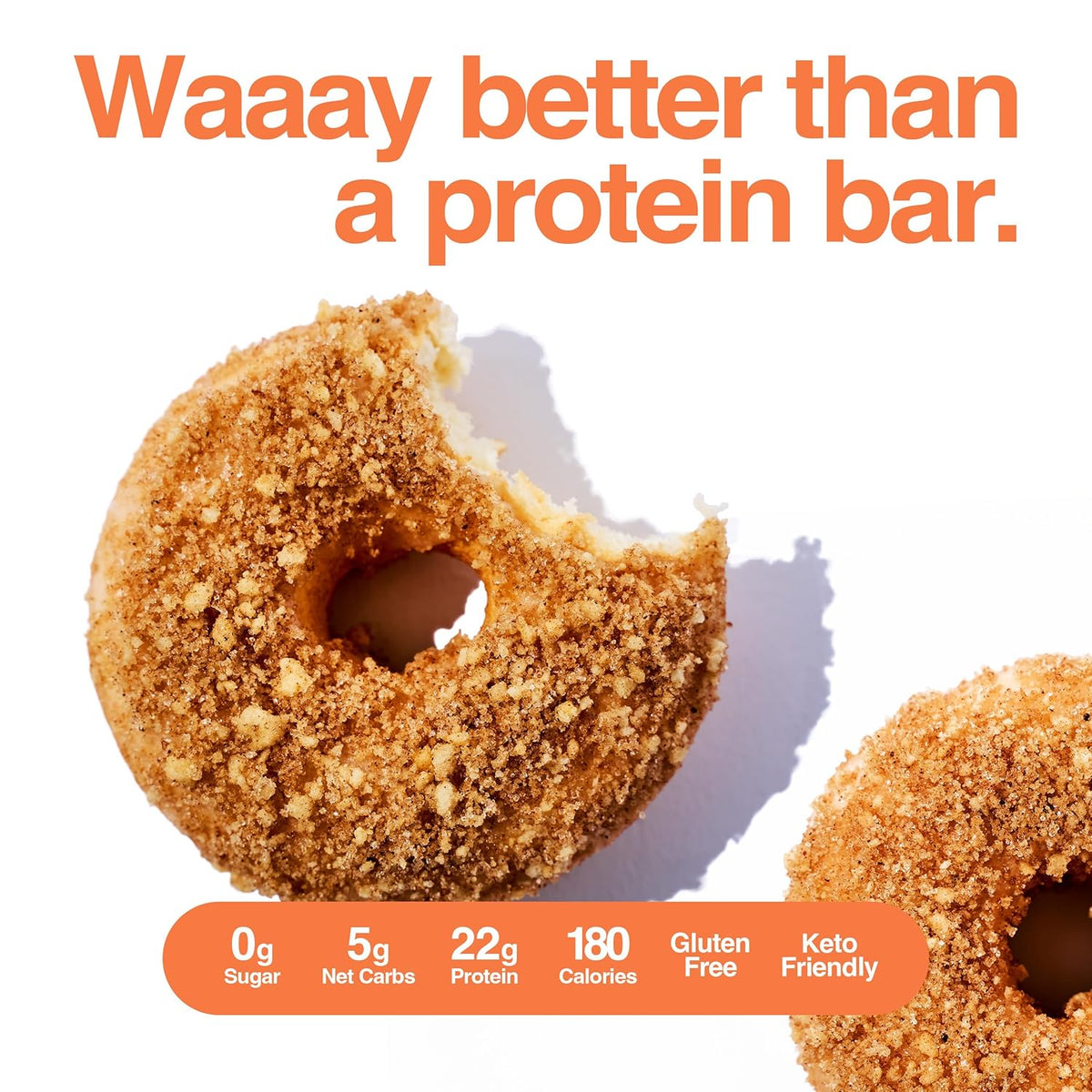 Protein Donuts: 22g Protein, Low Carb, Gluten-Conscious Snack (8 Count)