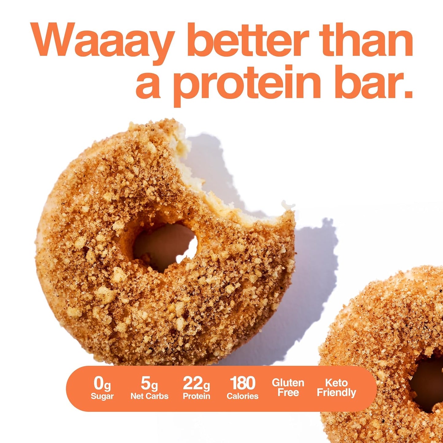 Protein Donuts: 22g Protein, Low Carb, Gluten-Conscious Snack (8 Count)