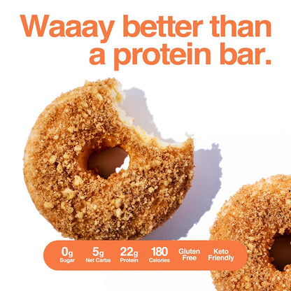 Protein Donuts: 22g Protein, Low Carb, Gluten-Conscious Snack (8 Count)