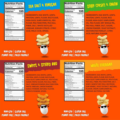 Egg-White Protein Puffs: 12g Protein, Baked & Guilt-Free (4 Count)